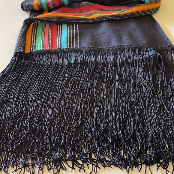 Two long colorful scarves with a touch of silver. Lightweight, crosses seasons. - Picture 3 of 9